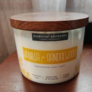 Vanilla and Sandlewood Candle - Essential Elements Candle-Lite Company